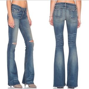 Rag and Bone Elephant Bell Jeans Ripped Knee 28